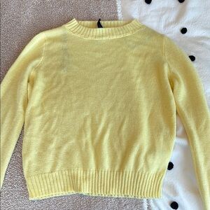 Divided Pale Yellow Crew Neck Sweater